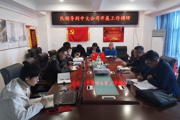 副隊(duì)長(zhǎng)丁代坡到中大公司指導(dǎo)工作