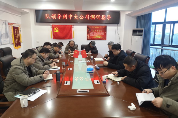 隊(duì)黨委書記汪宏敏一行到中大公司調(diào)研指導(dǎo)